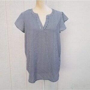 Adrianna Papell striped blouse size medium